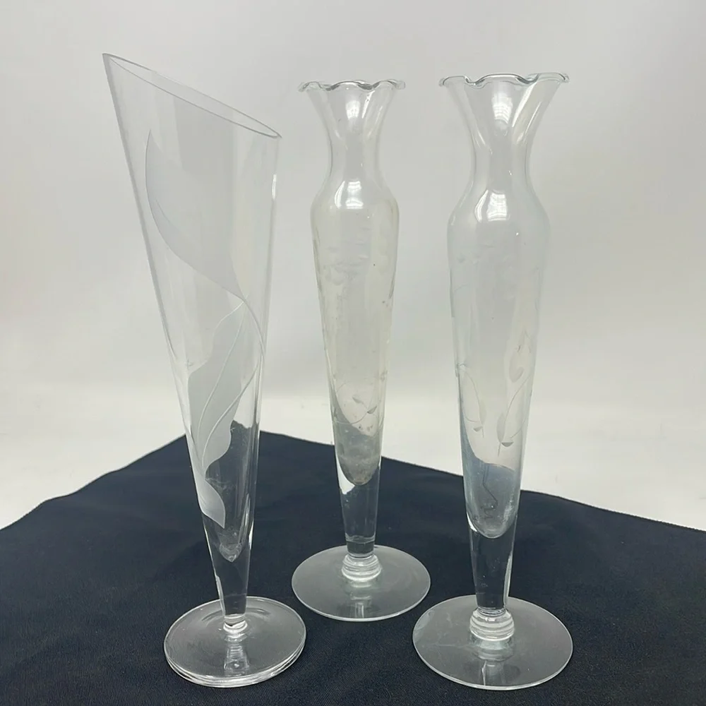 MIKASA Etched Crystal Vase 